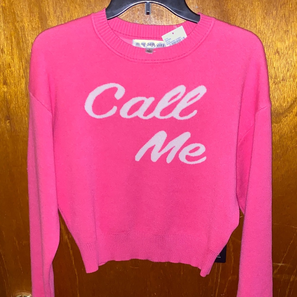 Steve Madden Pink 'Call Me' Sweater